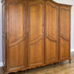Wardrobe Vintage French Louis XVI Style Oak Four Door Carved Armoire LOT 6500