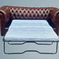English Leather Chesterfield Sofa Bed / Settee