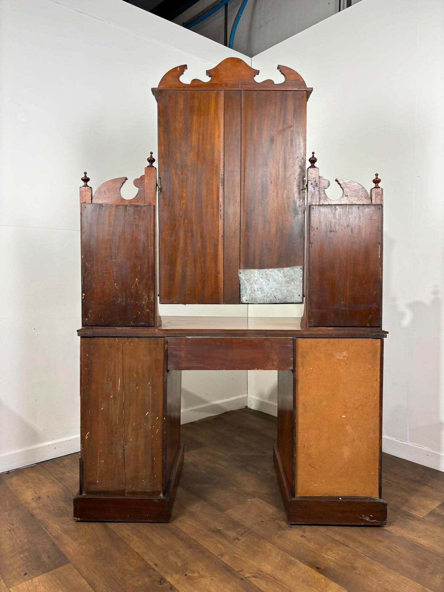 Edwardian Mahogany Twin Pedestal Dressing Table