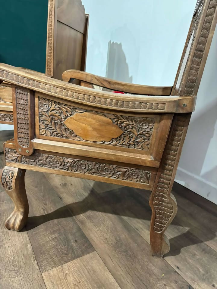 Kashmir Decoratively Carved Armchairs