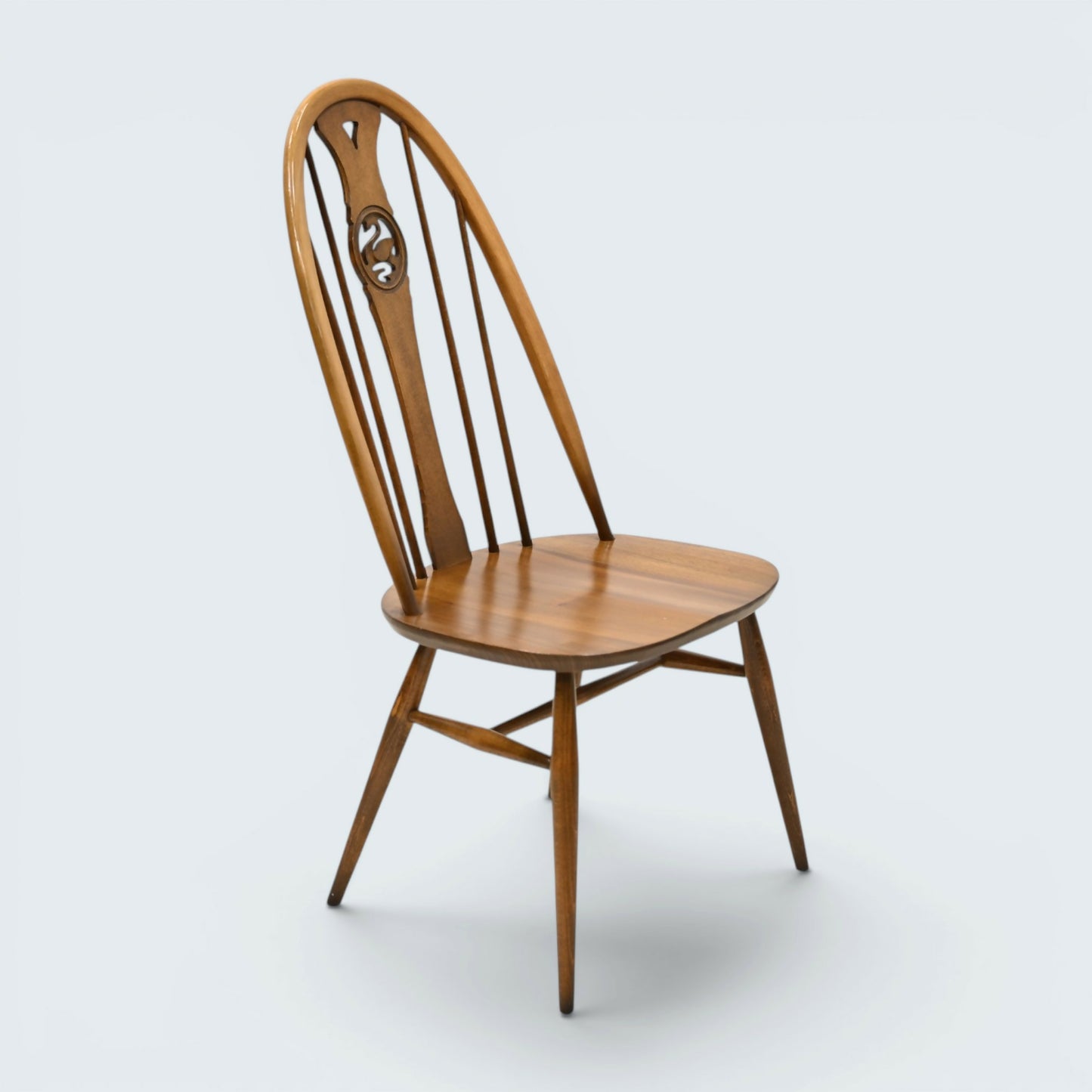 4 Ercol Windsor Swan Bow Back Dining Chairs Golden Dawn EXC FREE UK Delivery *