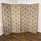 Vintage Four Panel Folding Bedroom Screen / Room Divider