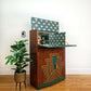 Art Deco Cocktail Cabinet | Green & Gold | Restored Vintage Drinks Cabinet