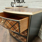 2 Black,Mahogany & Gold Bedside Drawer units