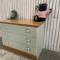 Retro Stag Nocturne Chest of 3 Drawers white and oak.
