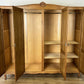 Wardrobe Vintage French Louis XVI Style Oak Four Door Carved Armoire LOT 6533