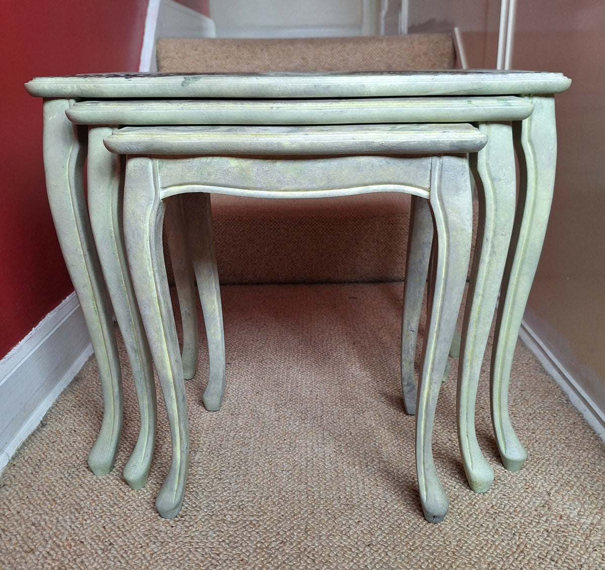 “Zebra Time” Vintage Stacking Tables
