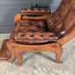 Superb Regency Mahogany & Leather Reclining Armchair
