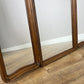 Mirror Vintage French Style Oak Carved Triple Folding Vanity Mirror LOT 6542