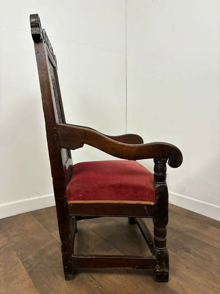 Early 19th Century Oak Hall Chair