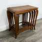 Set of Four Ornate Nesting Tables with Drawer Detail