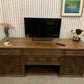 Large Oak Sideboard Dresser Base with 2door and 3 Drawer and Pull Down Shelves