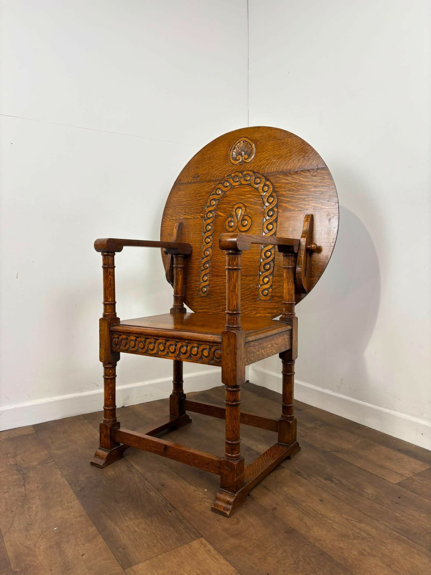 Arts & Crafts Oak Monks Chair/Metamorphic Table