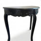 Reproduction Maison Demi Lune Console in black, manufactured by Gallery Direct Ltd