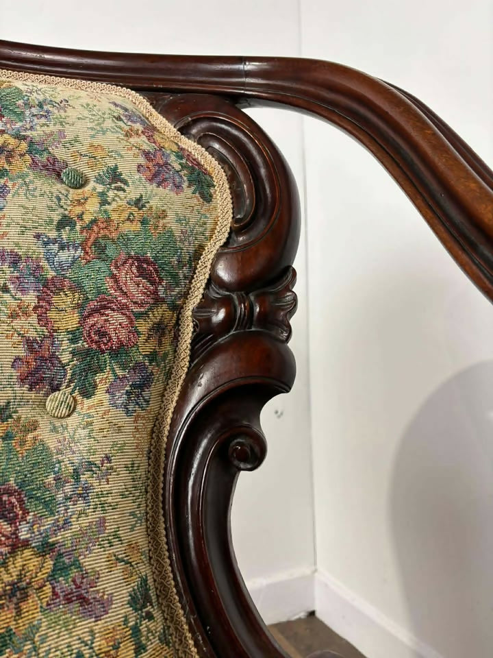 Victorian Mahogany Nursing Chair