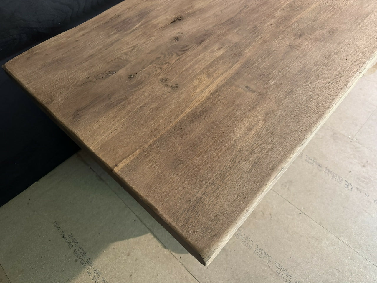 Rare Deep Bleached Oak Farmhouse Dining Table