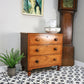 Antique Chest of Drawers 3 Graduated Drawers Splits in Two for Tight Spaces