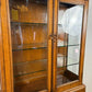 Vintage Oak Display Cabinet With Two Glass Doors