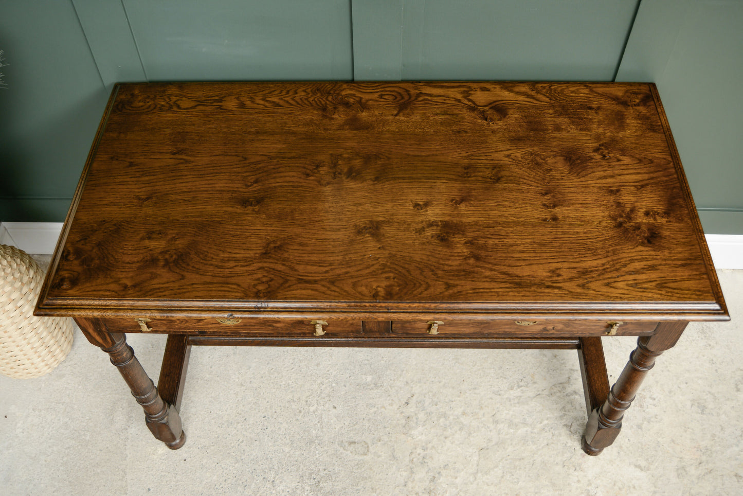 Solid Oak Console Table with Drawers - Bylaw Furniture