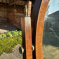 Antique Georgian Large Mahogany Tilting Oval Vanity Dressing Table Mirror