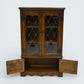 Old Charm Vintage Display Cabinet Bookcase 2 Shelves Carvings FREE UK Delivery