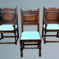 Set of Six Oak Dining Chairs 4+2