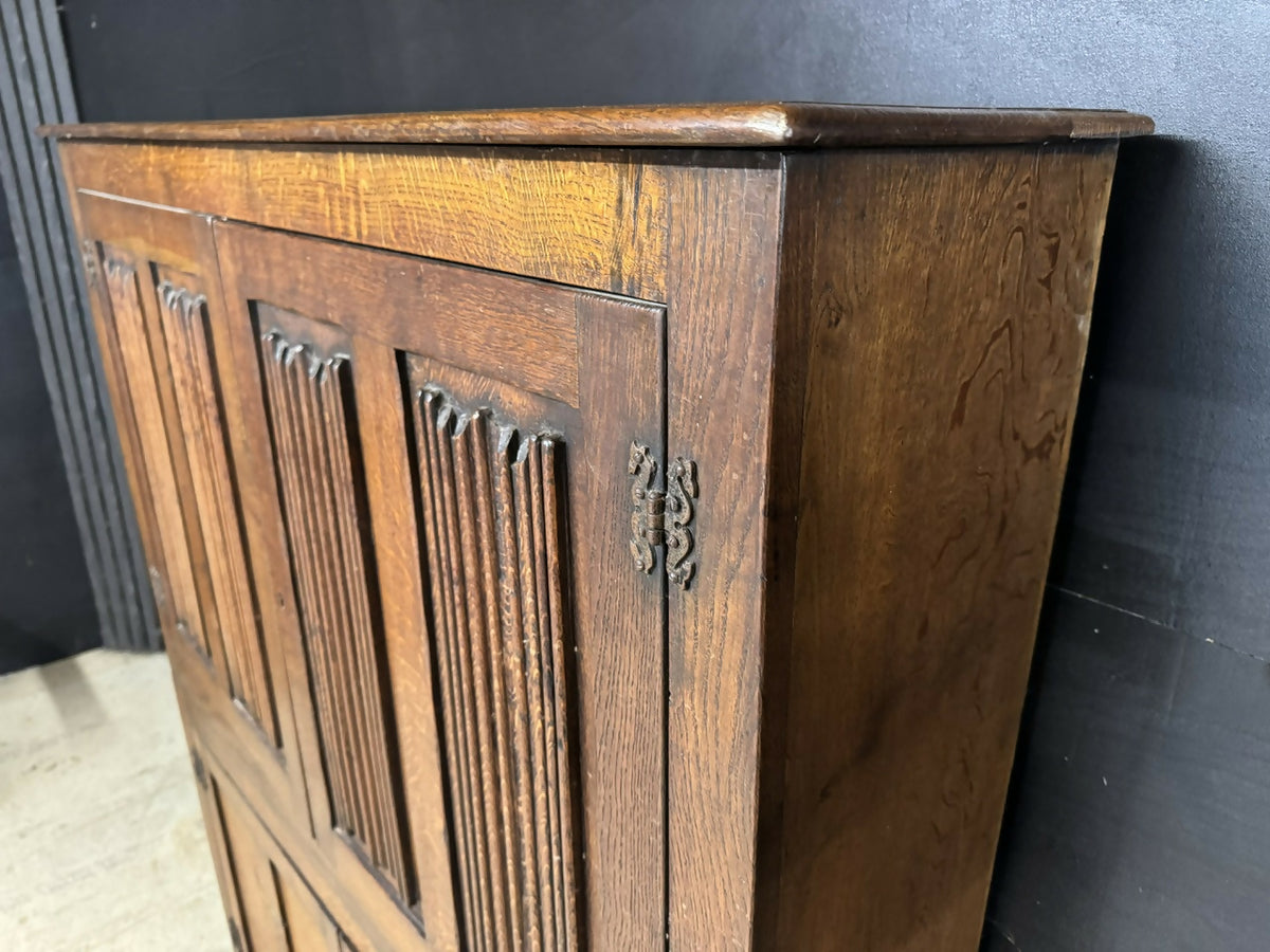 Narrow Oak Hall Cupboard