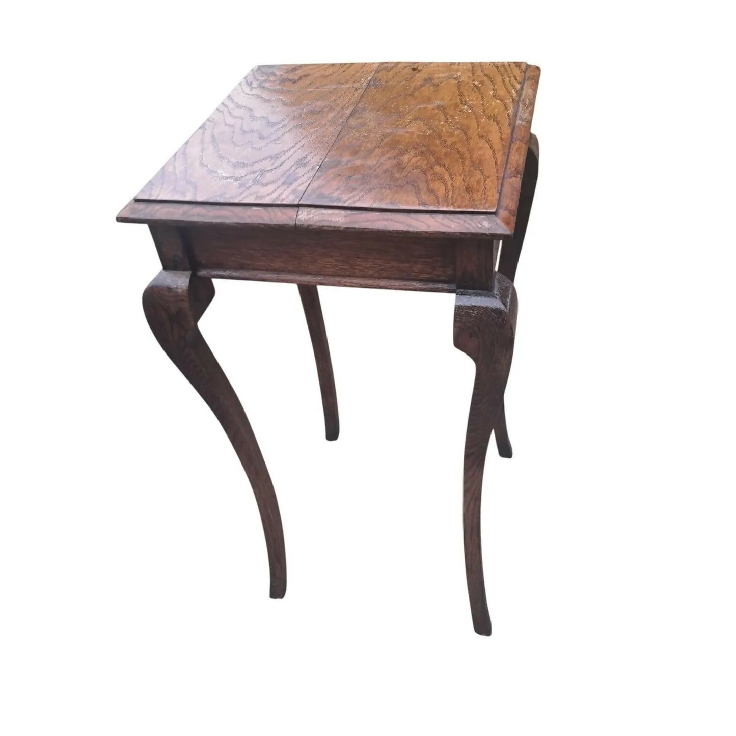 Antique Oak French tall side table