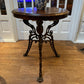 Rare Occasional Table Cast Iron featuring Queen Victoria with a Hardwood Top