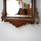 Arts and Crafts Edwardian Fretwork Bevel Edged Mirror Mahogany Frame