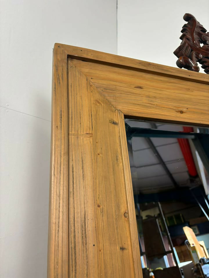 Contemporary Pine Rectangular Mirror