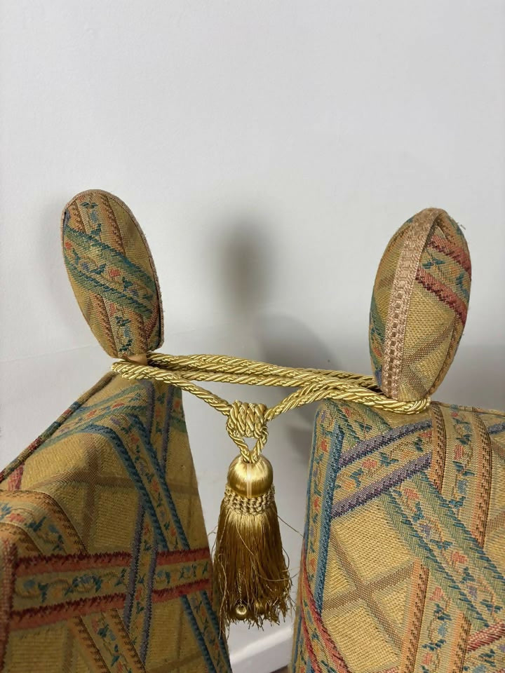 Edwardian Knole Type Drop Arm two seater Sofa