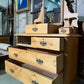 Antique Mid Victorian Pine Mirrored Dressing Chest of Two Over Two Drawers, c.1850