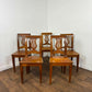Antique Set of Five Mahogany Lyre Back Dining Chairs