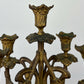Candelabra Antique French Style Brass Marble Five Arm Candle Holder LOT 6488
