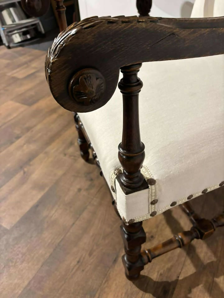 Late 19th Century Carolean Style Throne Chair