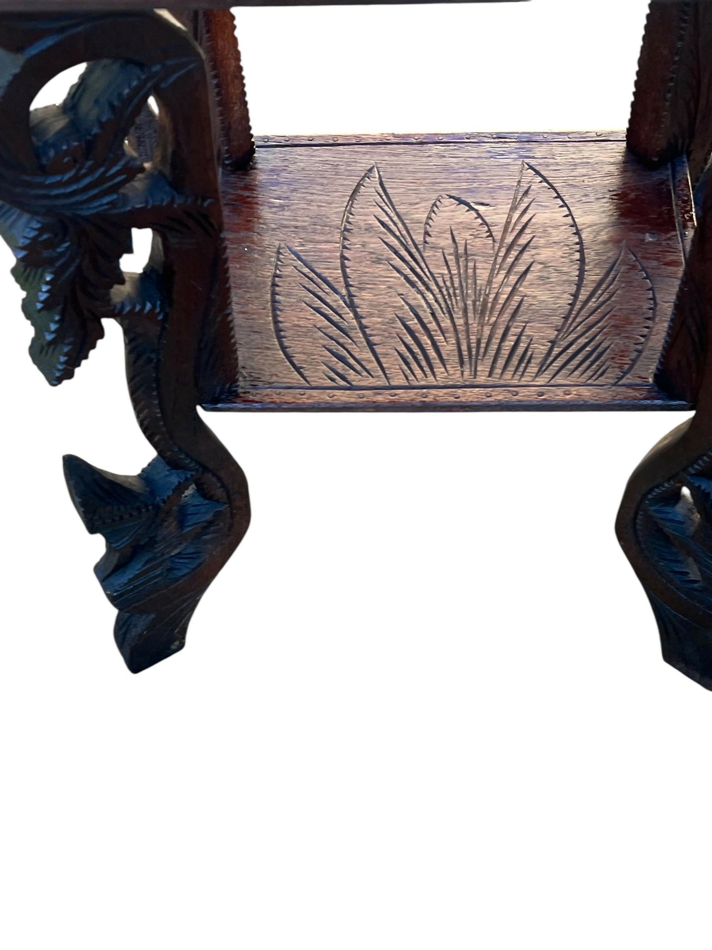 Antique Anglo Asian Ebonised Elephant side table