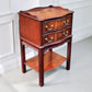 A Figured Mahogany Serpentine Chest of Drawers / Bedside Chest