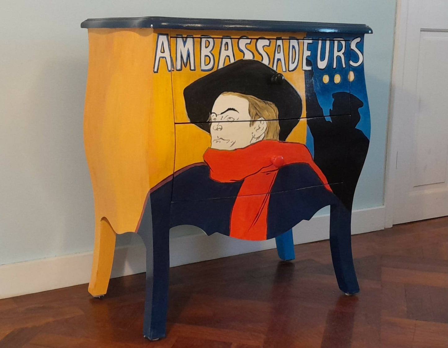 Upcycled painted French style drawers