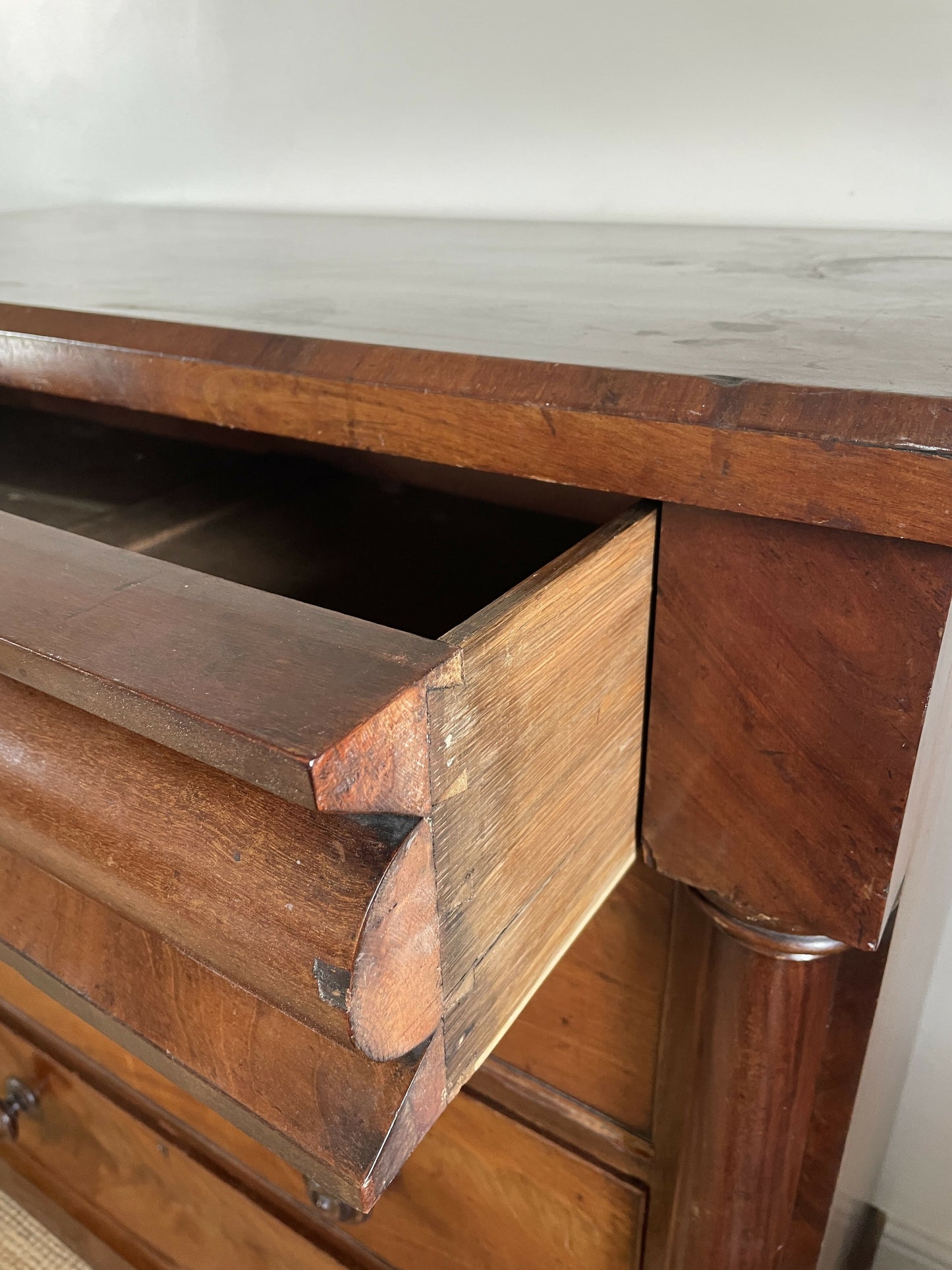 Vintage Tallboy Mahogany Scotch Chest Of Drawers