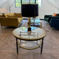 High Quality Parisian Round Brass Coffee Table