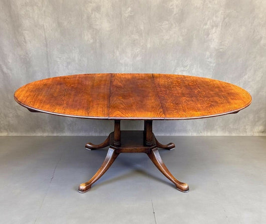 George III Revival Oak Extending Dining Table Titchmarsh Goodwin