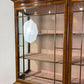Large Edwardian Inlaid Walnut Bow Front Display Cabinet