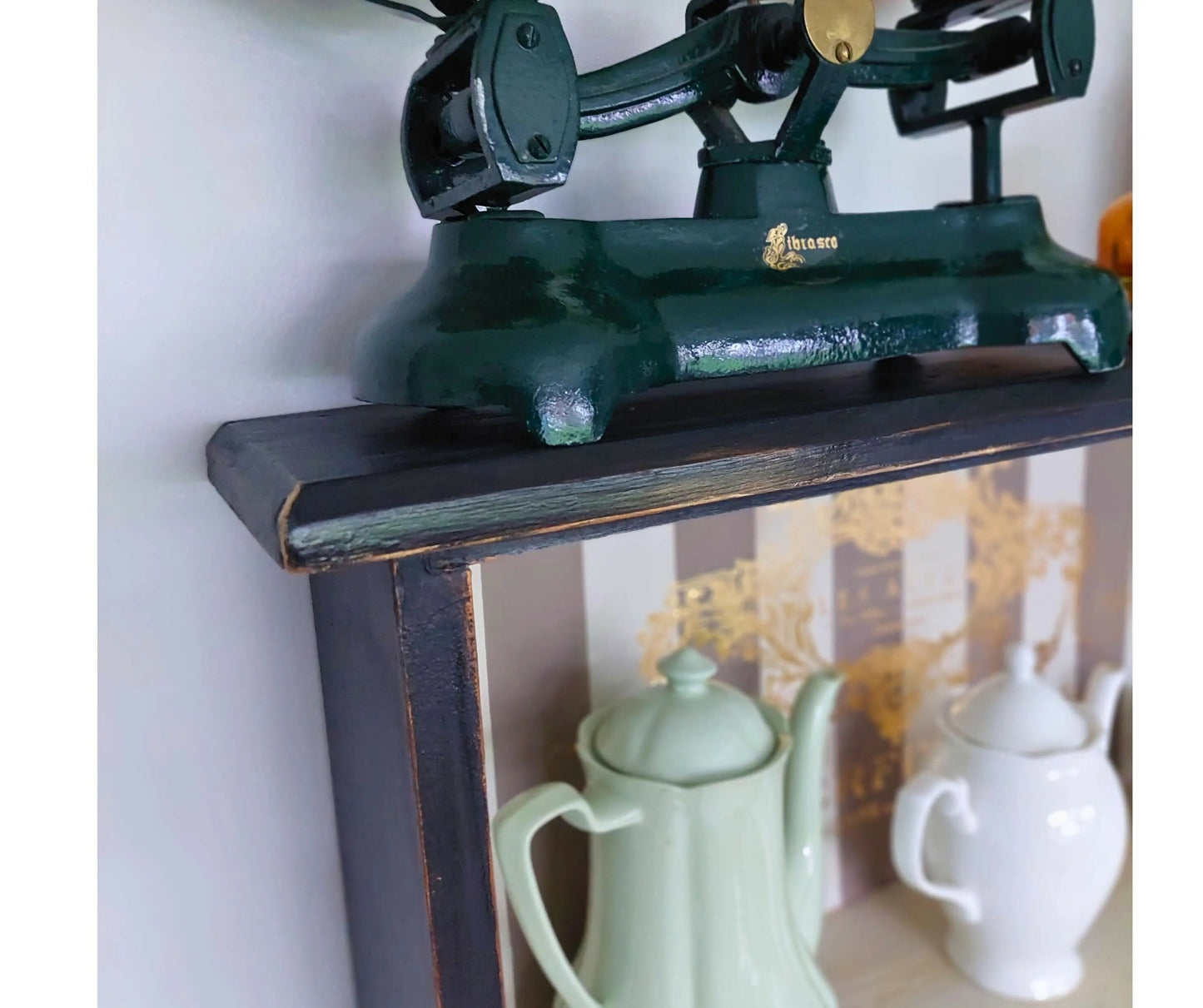 Black Coffee Hutch, Kitchen Dresser, Coffee Nook