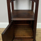 Bedside Table Antique French Style Marble Top Walnut Cabinet Nightstand LOT 6239
