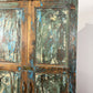 Large Vintage Rustic Indian Triple Door Cupboard in Distressed Blue
