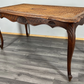 Coffee Table Vintage French Louis XV Cane Top Oak Carved Table LOT 3861