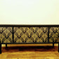 Vintage Midcentury Teak Sideboard: Navy & Gold Art Deco Cabinet