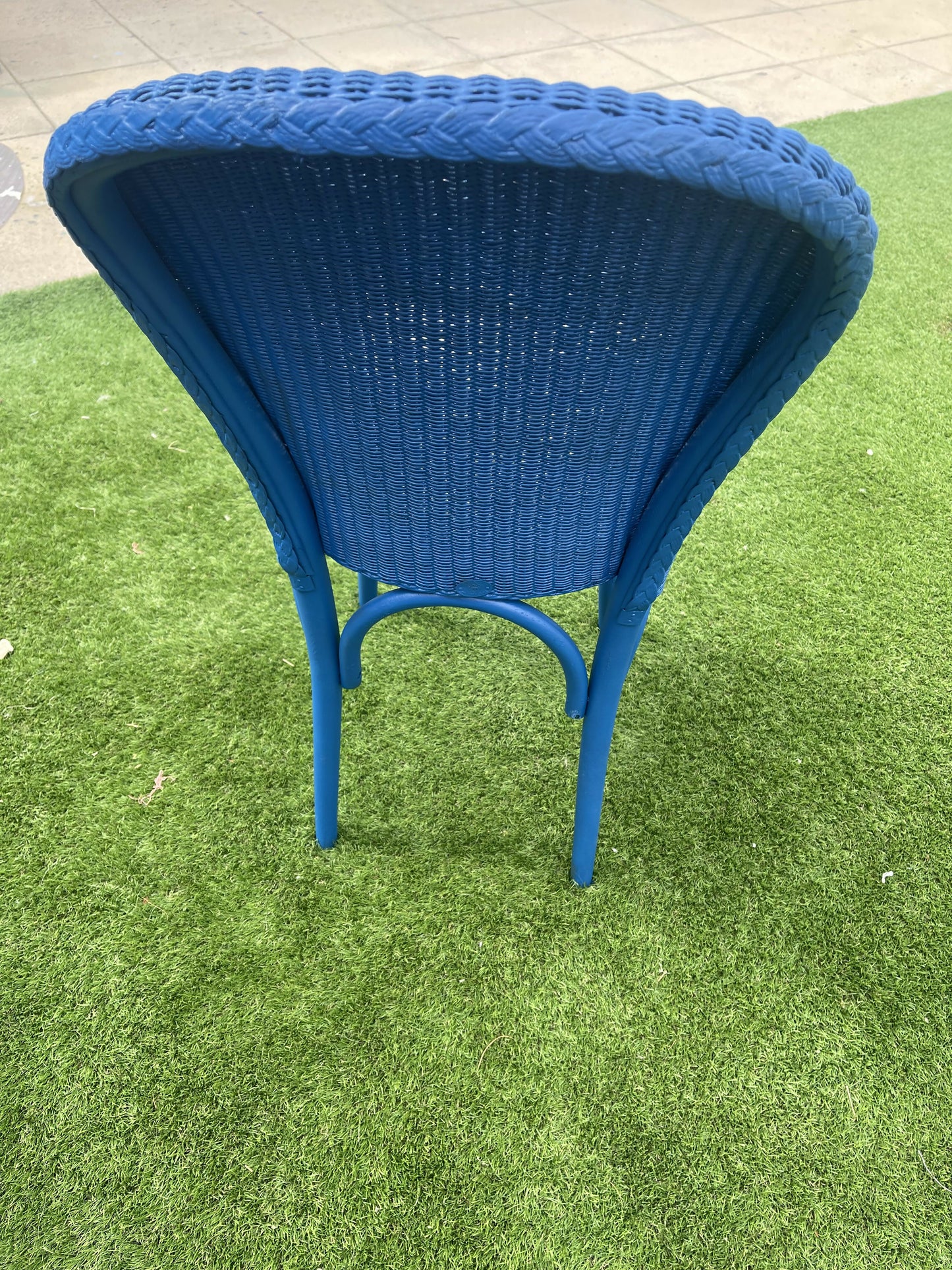 Lloyd loom dining/ accent chairs. Different colours. Different fabric. Choose the combination