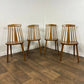Set of Four Rodanski Mid Century Danish Style Stick-Back Dining Chairs